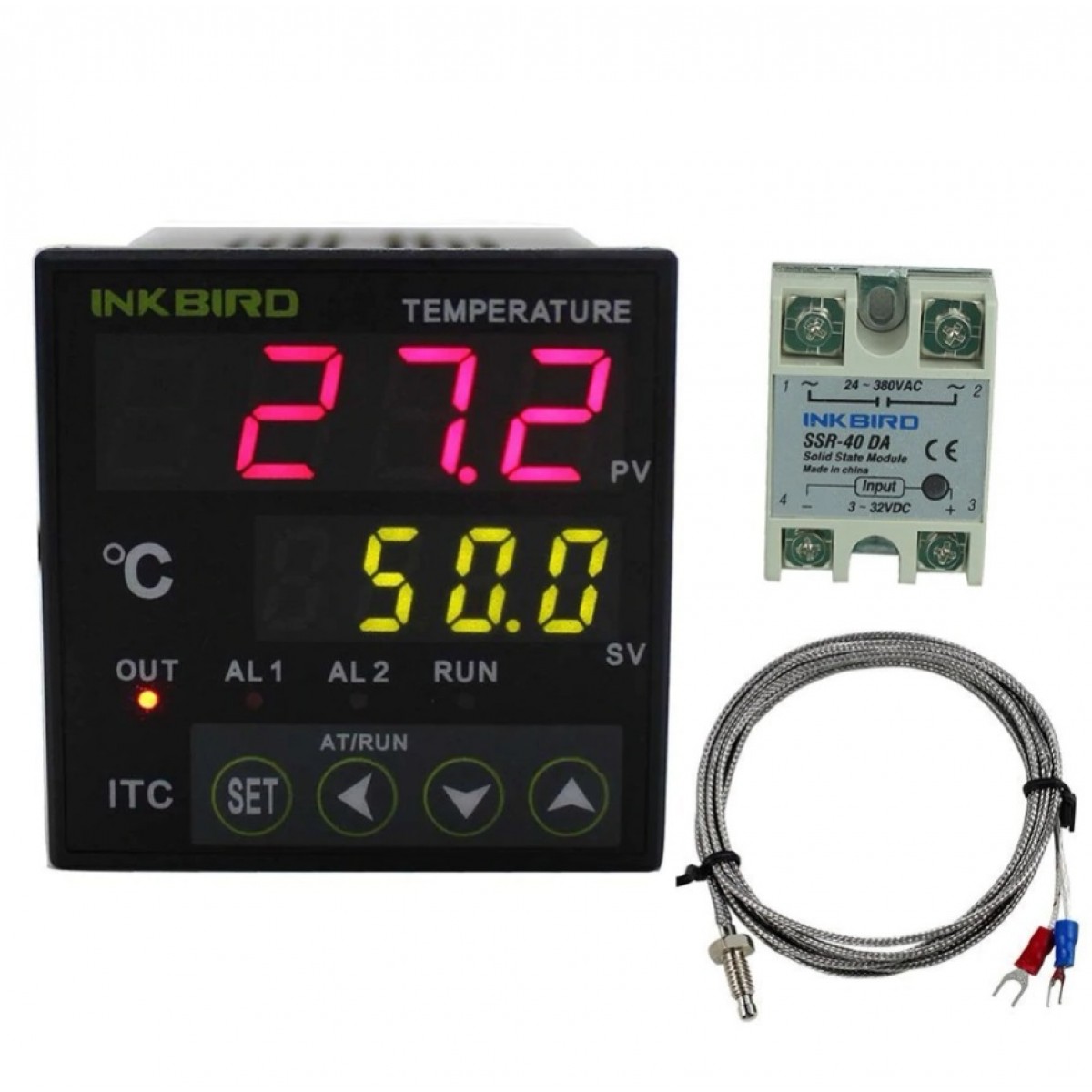 Inkbird pid temperature controller thermostat itc 100vh with 40a ssr